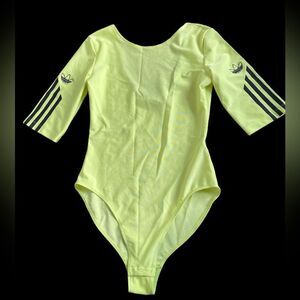 Never worn/neon yellow adidas bodysuit size Xs